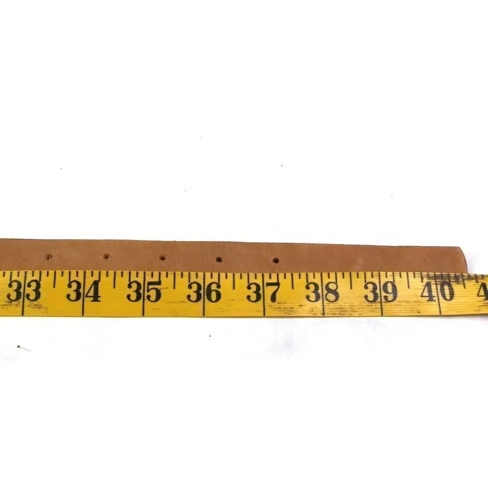 Massimo Dutti BROWN REAL LEATHER SKINNY 3/4